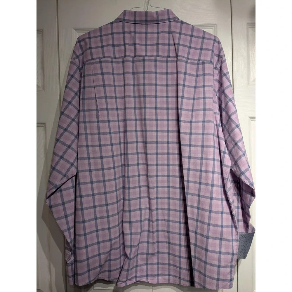 Tommy Bahama‎ Shirt Mens 2XL Purple Blue Check IslandZone Button Up Long Sleeve